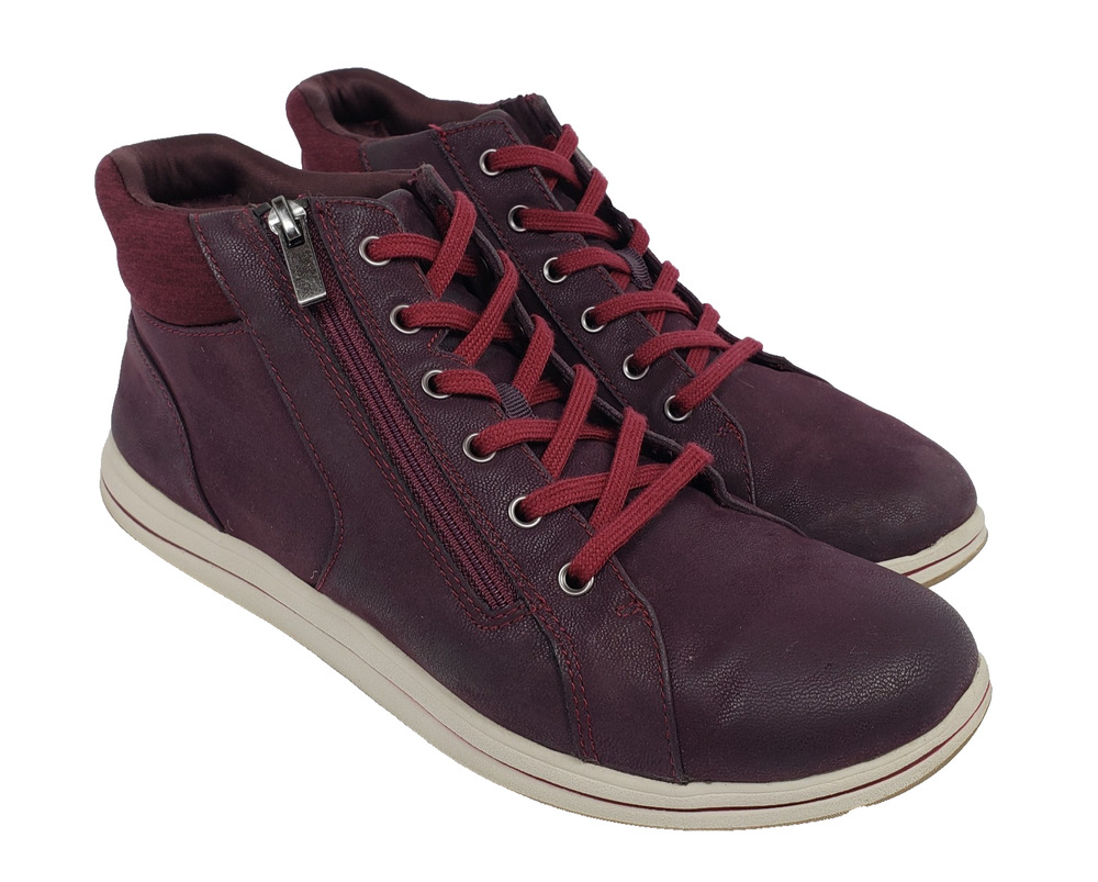 Clarks CloudSteppers Breeze Glide Womens Sz 10 Maroon Casual Bootie Boots Shoes